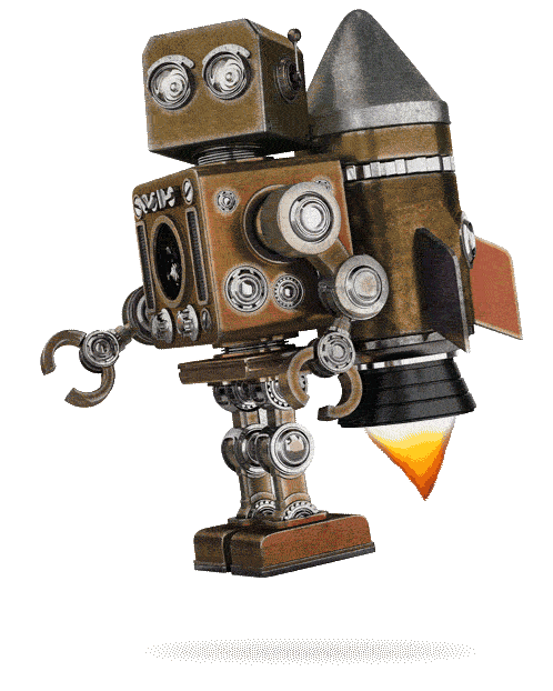 Gif of Robot Flying