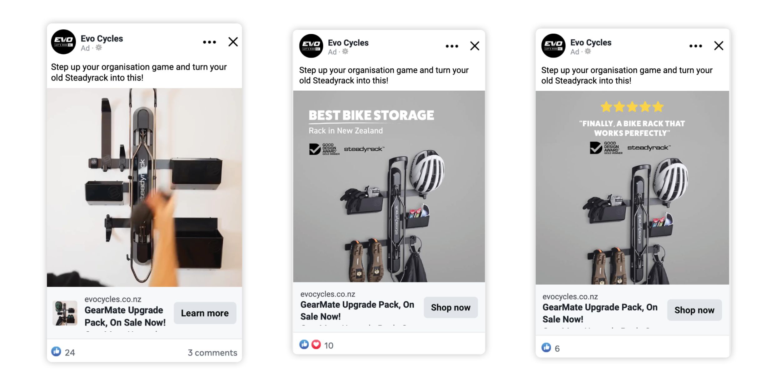 Steadyrack Social Media Ad Mockups